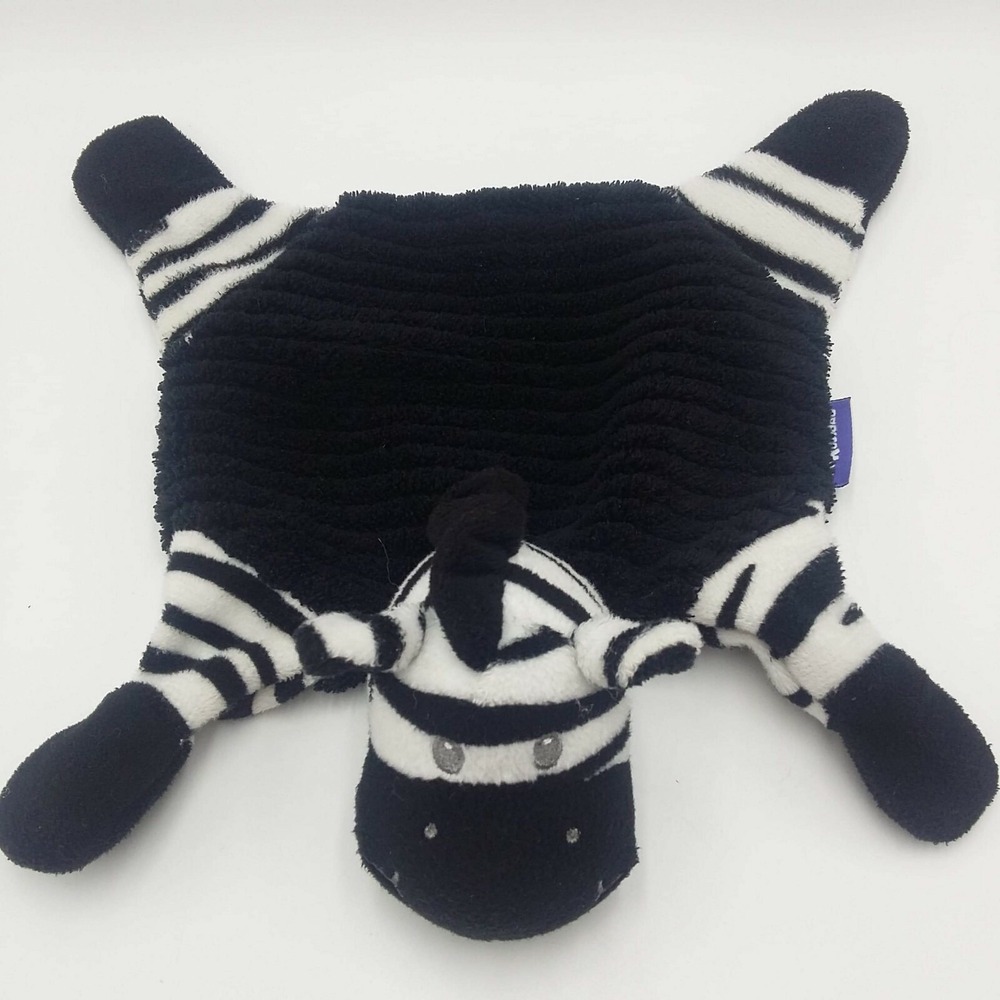 Babies R Us Zebra Security Blanket Lovey Black White Crinkle Legs Baby Toys